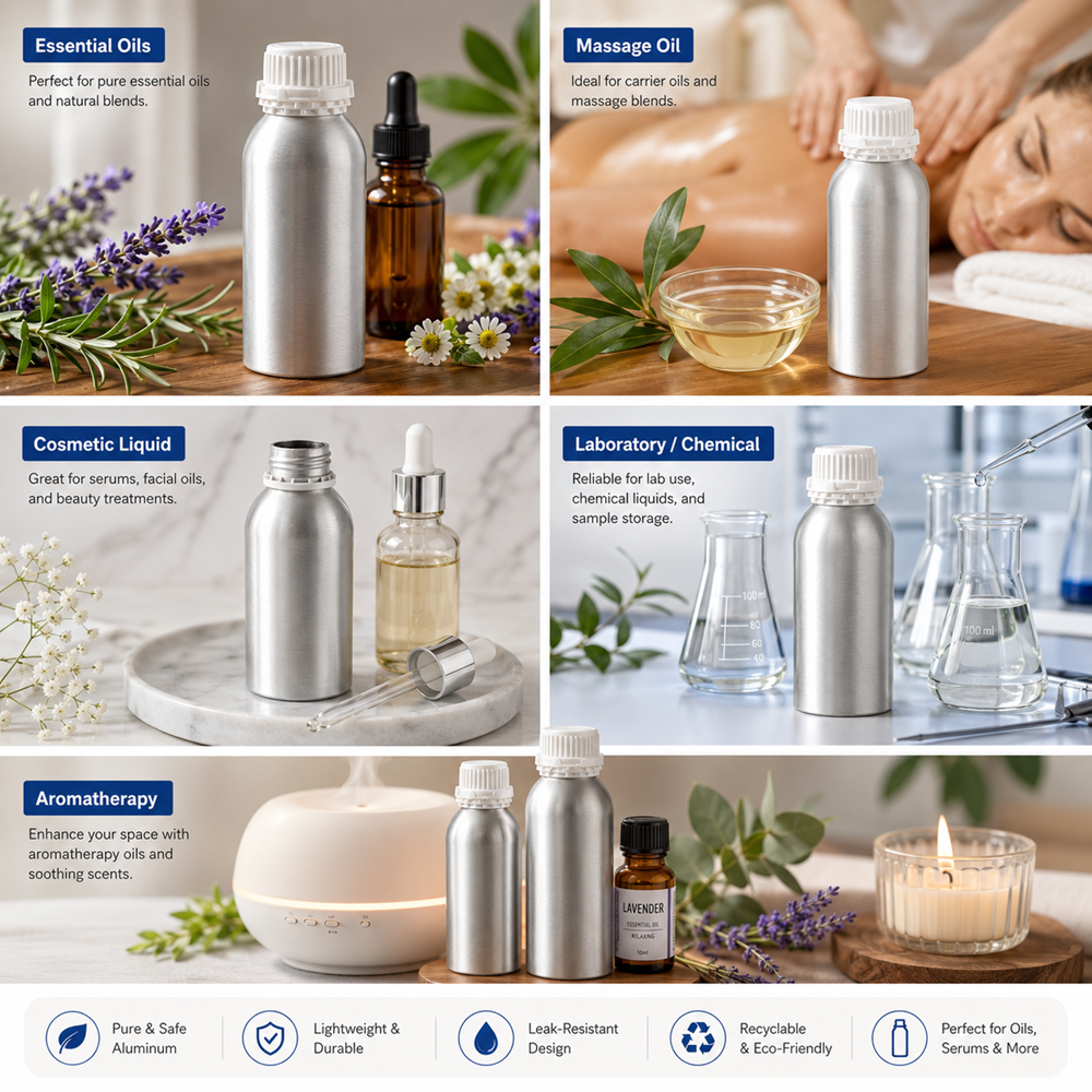 Aluminum Essential Oil Bottle Application