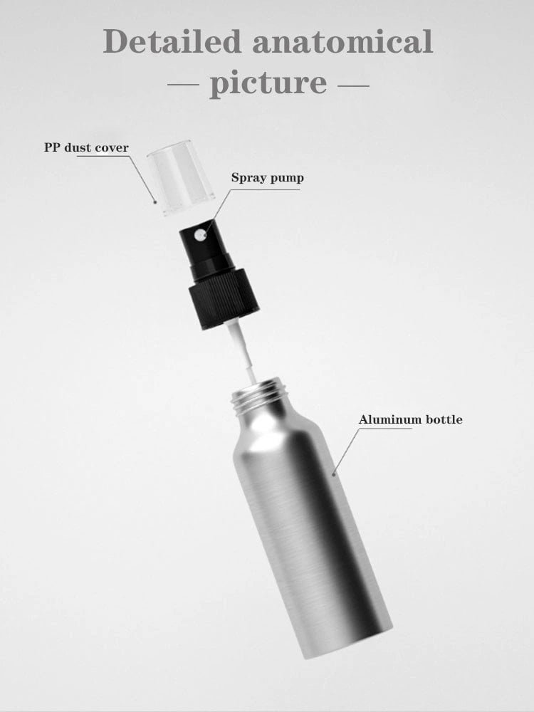 Aluminum mist spray bottles