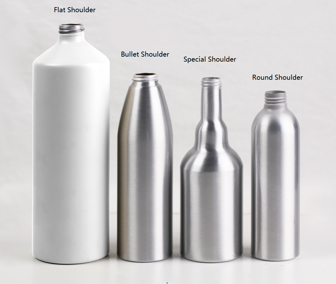 Different Aluminum Bottle Shoulder Type