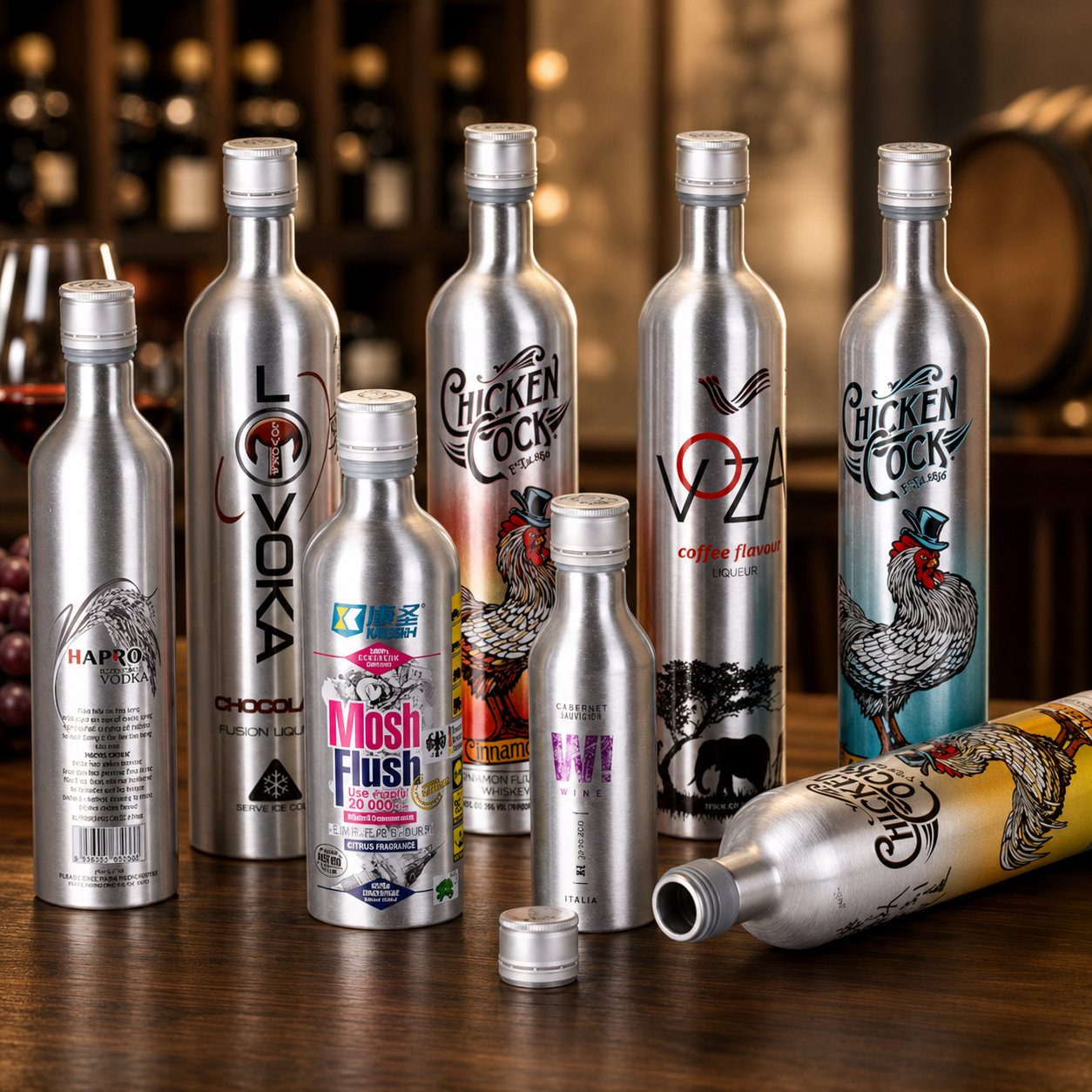 Aluminum Wine Bottles