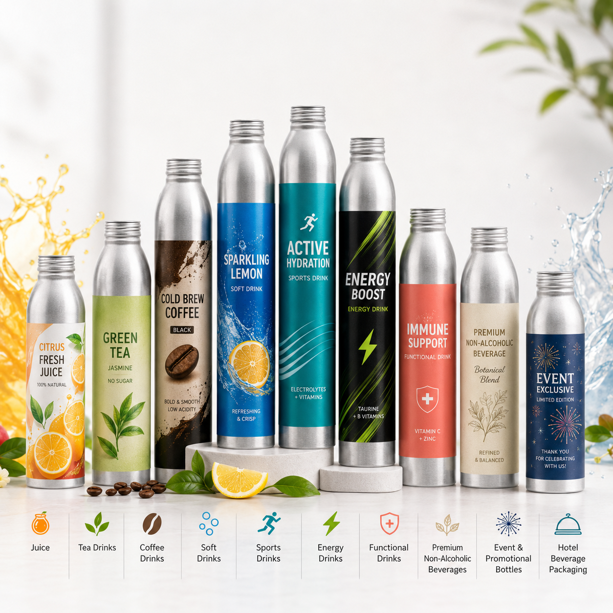 Application of the aluminum beverage bottle