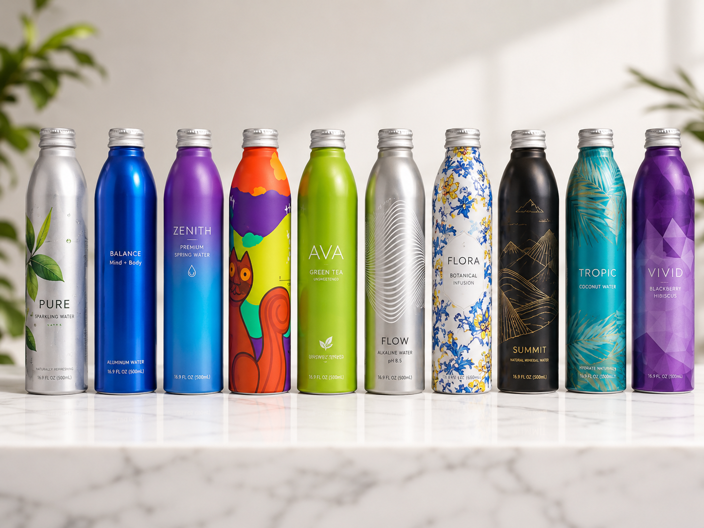 Custom Printing of Aluminum beverage bottle