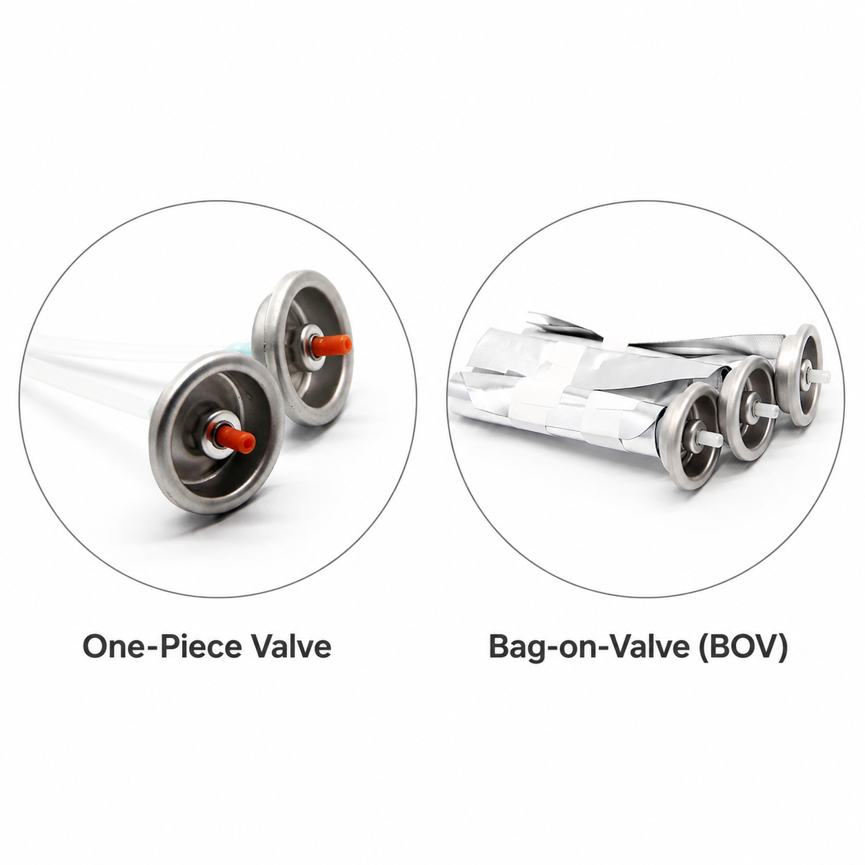 Valves of aluminum aerosol can